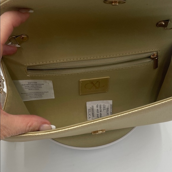 Christian Lacroix Gold Clutch with Emblem - Picture 6 of 8